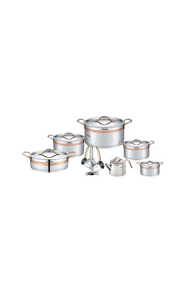 Arshia High Quality Luxury Stainless Steel Cookware Set. Consists Of 16pcs