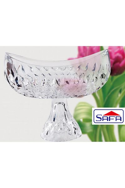 SAFA Glass dish for sweets and nuts with distinctive patterns