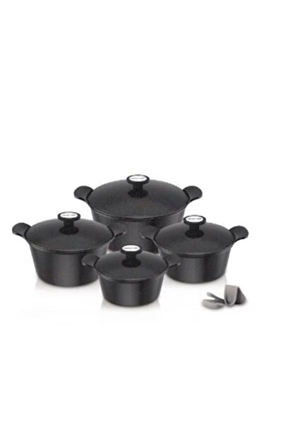 NEOFLAM طقم أواني طهي إكستريما جرانيت مكون من 8 قطع، أسود. 20 سم - 24 سم - 26...