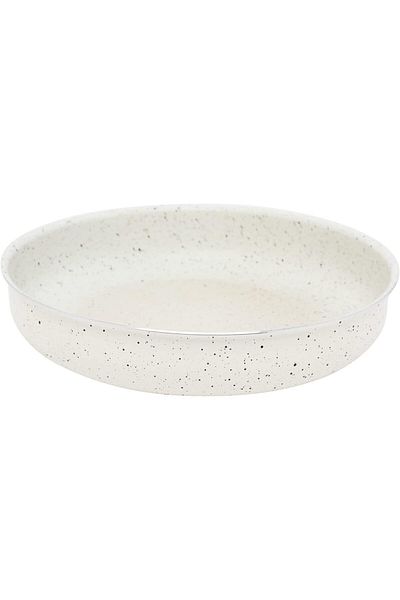 Trust Pro Aluminium Round Oven / Baking Tray with Non Stick Granite Coating 24 cm, White ( GR005 )