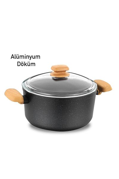KORKMAZ Korkmaz (Montana ) Pot with Glass Lid. 28 cm capacity.