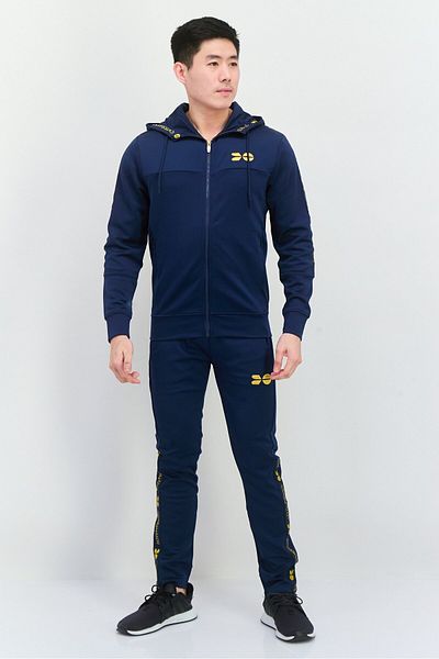 Crosshatch Men Sportswear Fit Long Sleeve Training Tracksuits, Navy