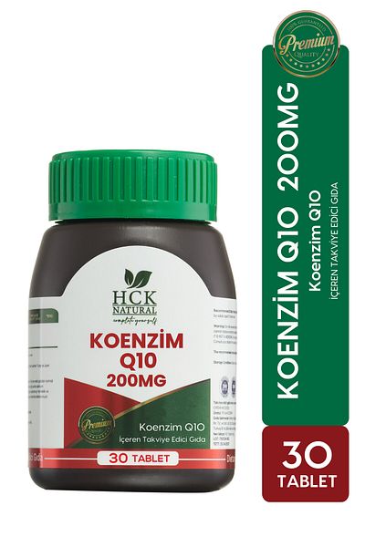 HCK NATURAL Supplementing Food Containing Coenzyme Q10 200 Mg 30 Tablets