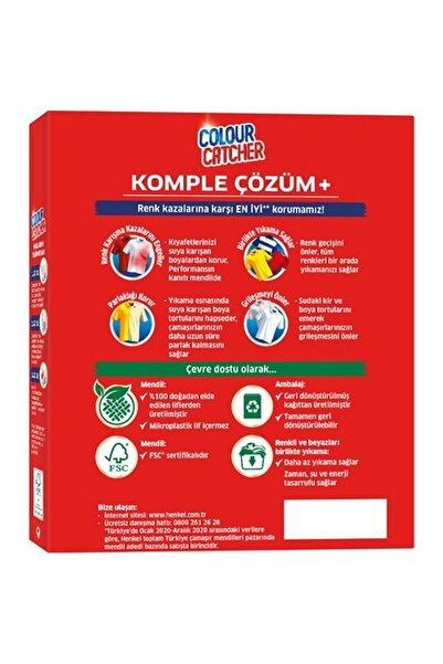 K2R Renk Koruyucu Mendil 6 X 10'lu Paket (60 YIKAMA)