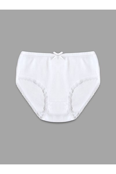GizaKids 95% Cotton Single Jersey Combed Girl's Slip Panty Underwear Set of 6