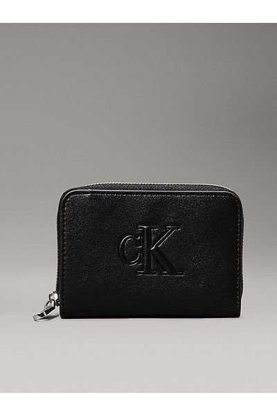 Calvin Klein Дамски черен портфейл с лого с цип