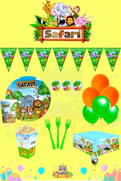 LASAGNA STORE مجموعة سفاري متوسطة الحجم لحفلات أعياد الميلاد تتسع لـ 24 شخصًا