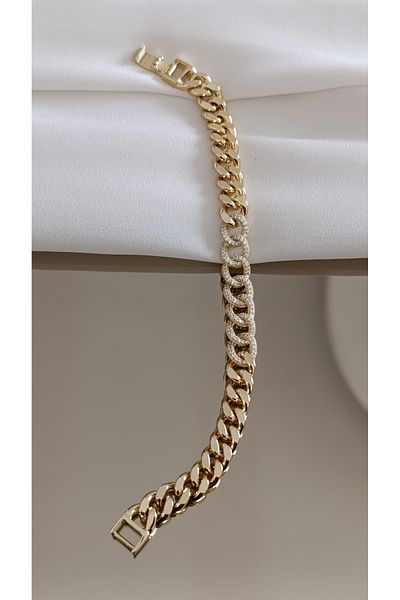 SENAM TAKI Xuping Ring Stone Model Gold Vip Bracelet 19cm