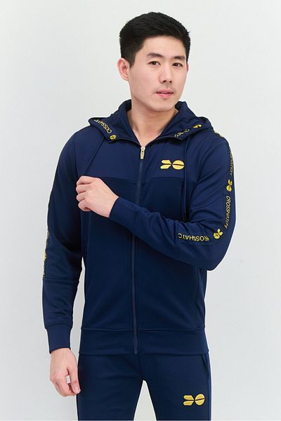 Crosshatch Men Sportswear Fit Long Sleeve Training Tracksuits, Navy