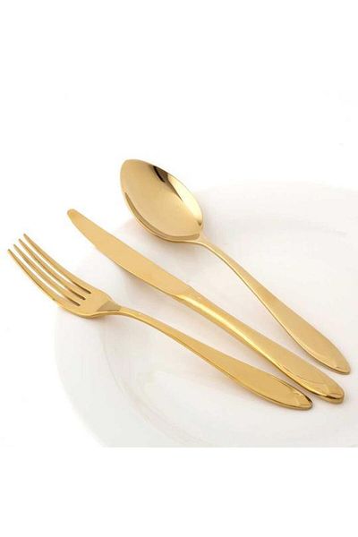 Jumbo Morfeu Titanium Gold - 84 Piece Spoon Knife Set for 12 People 500.01.01.8886