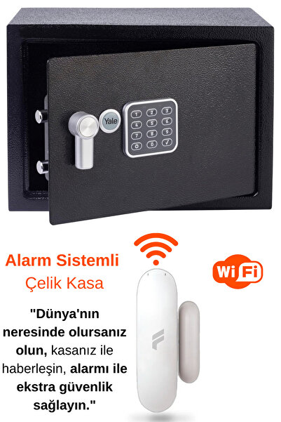 AlGeliyo Yale Wi-Fi Alarmlı Dijital Orta Boy Kollu Kasa - YEC/250/DB1