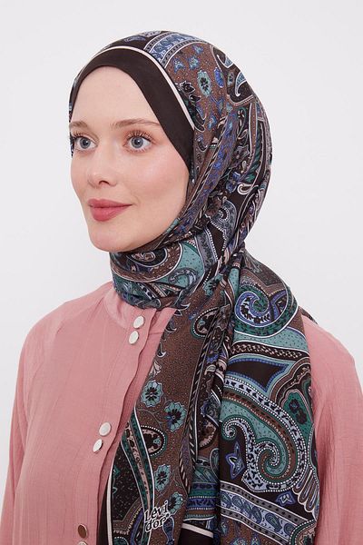 Levidor Μέντα Πράσινο Ethnic Μοτίβο Royal Shawl
