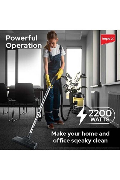 İMPEX Impex Vacuum Cleaner High Power 2200W 21L Strong Metal Body Dust Full Indication VC4704