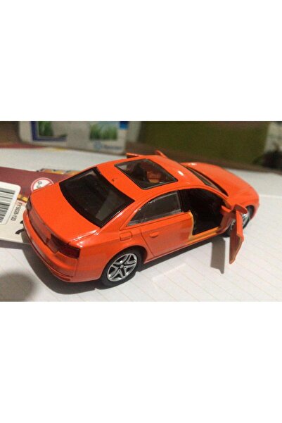Sunman Toy Metal Model Car Flip up Door 1/36 Pull Drop Orange Audi