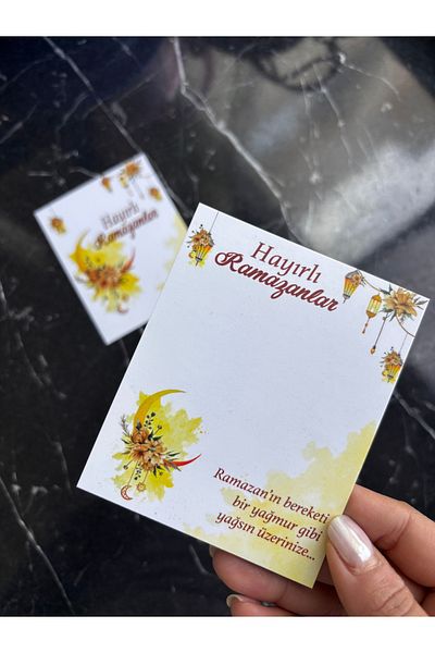 Hayal.kirtasiyesi Ramadan Gift Card 20 Pcs 10X8 cm Wristlets, Jewelry, Pocket Money Cards