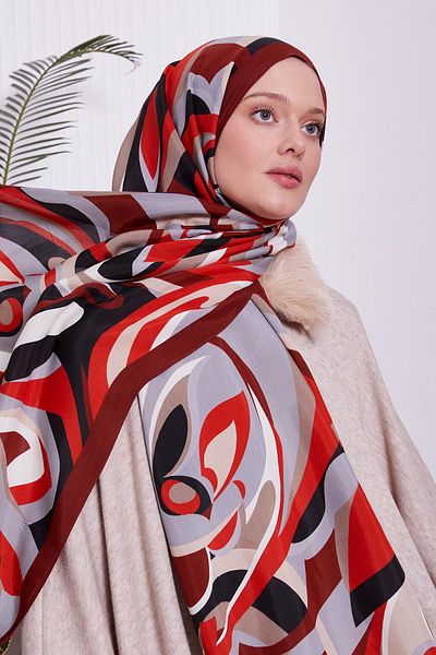 Levidor Red Drop Pattern Royal Shawl
