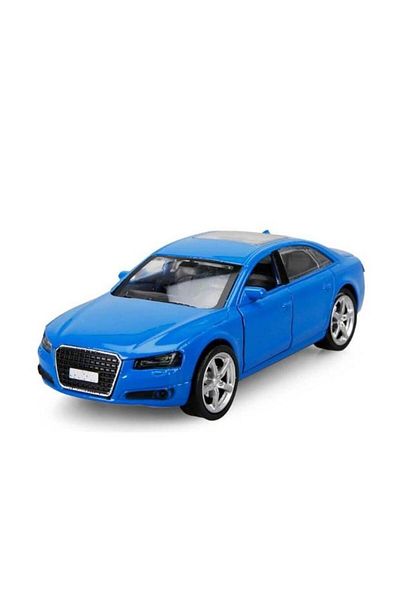 Sunman Toy Metal Model Car Pop up Door 1/36 Pull Drop Red Audi