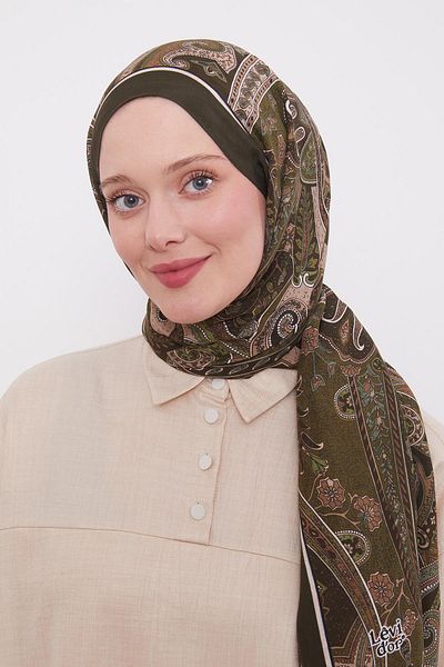 Levidor Πράσινο έθνικ μοτίβο Royal Shawl