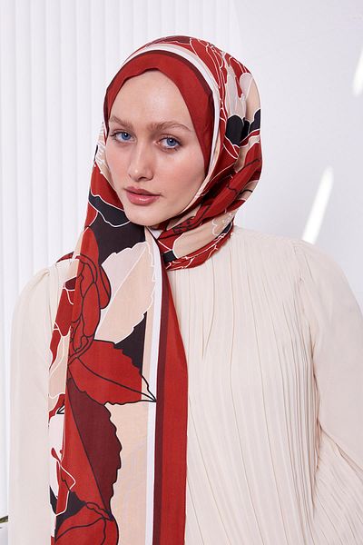Levidor Tile Flower Pattern Royal Shawl