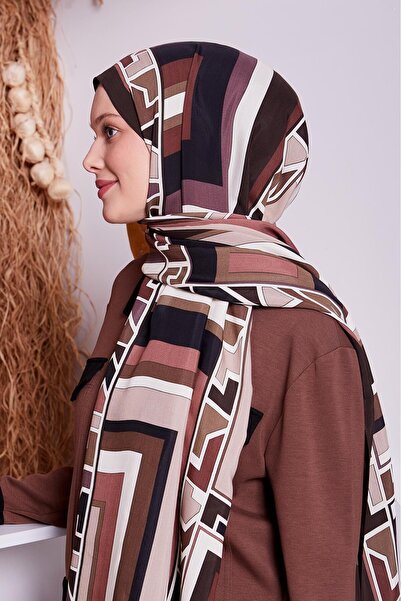 Levidor Dusty Rose Geometric Pattern Royal Shawl