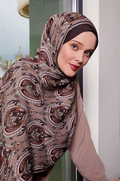 Levidor Καφέ μαλακό έθνικ μοτίβο Royal Shawl