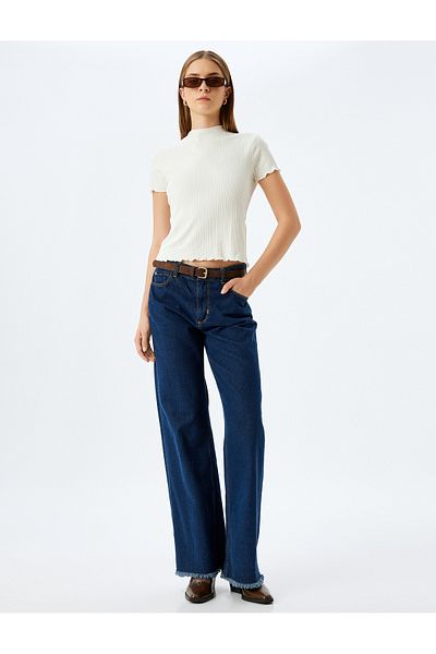 Koton White Viscose T-shirt
