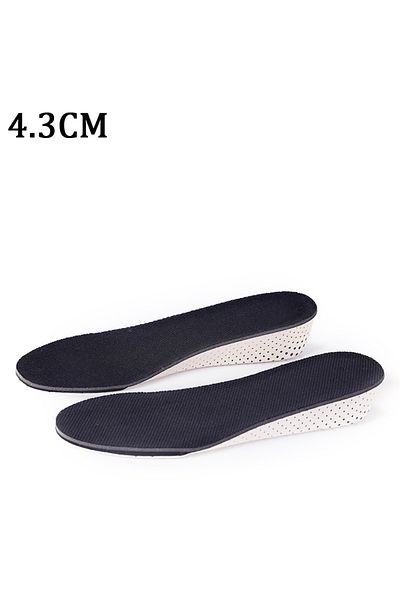 wvk Full Size 4.3cm 2pcs Eva Height Increase Insole Deodorant Breathable Memory Foam Pads Invisible Inne