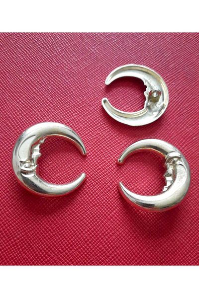İMREN AKSESUAR Large Size Crescent Button - Gold Color (3 cm for Coat, Jacket, Vest, Dress)