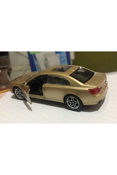 Sunman Toy Metal Model Car Flip up Door 1/36 Pull Drop Gold Bmw