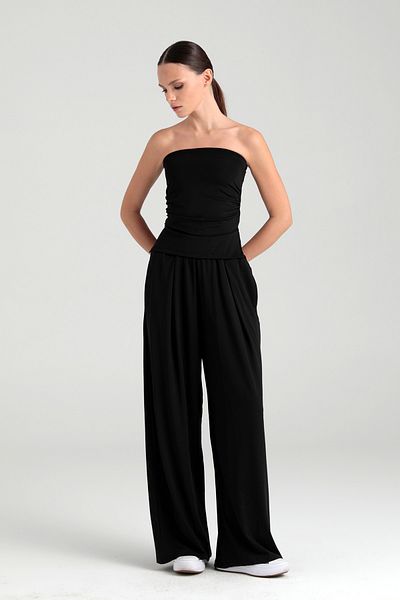 SHEISMONO Yasayan Black Soft Touch Pleated Trousers