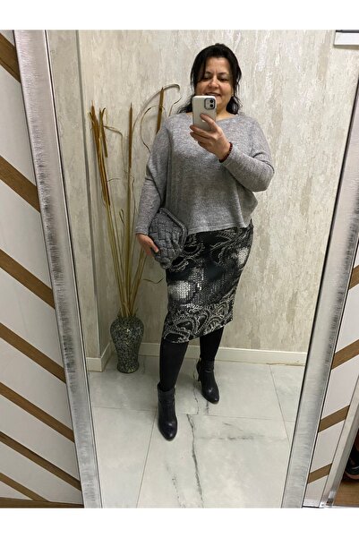 Desenli Etek Likralı Kaliteli Kumaş