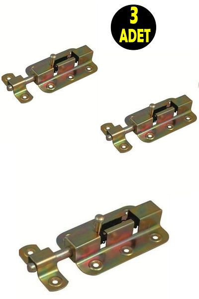 usin 3 Pcs Open Close Spring Sliding Cabinet Door Window Back Metal Mavzer Lock - Safety Lock 45X70 mm