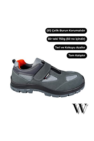 e&e Emex S1 Süet Deri Yazlık Çelik Burunlu 49 50 Numara İş Ayakkabısı 50 Numa...