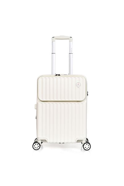 MORANO MORANO Smart Cabin Luggage Lightweight Front Pocket Hard Polycarbonate