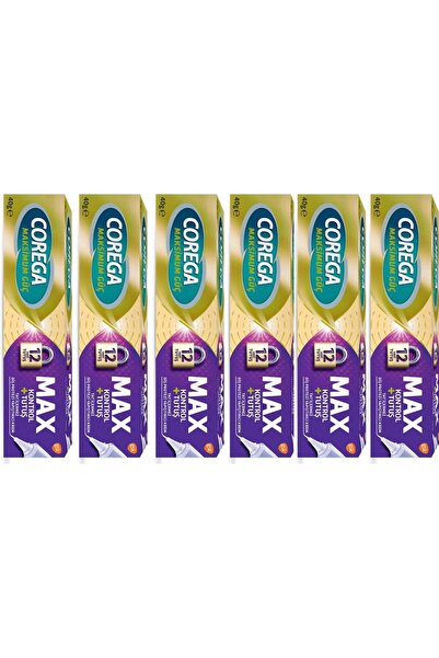 Corega Maksimum Güç Tat İçermez Diş protezi yapıştırıcı Krem 40 gr 6 Adet