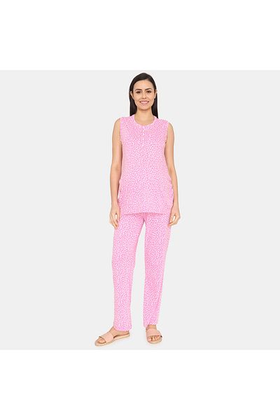 Iconic Zivame All-Over Print Maternity Top and Pyjama Set