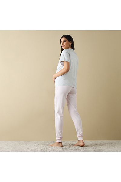 FAV Slogan Print Maternity T-shirt and Pyjama Set