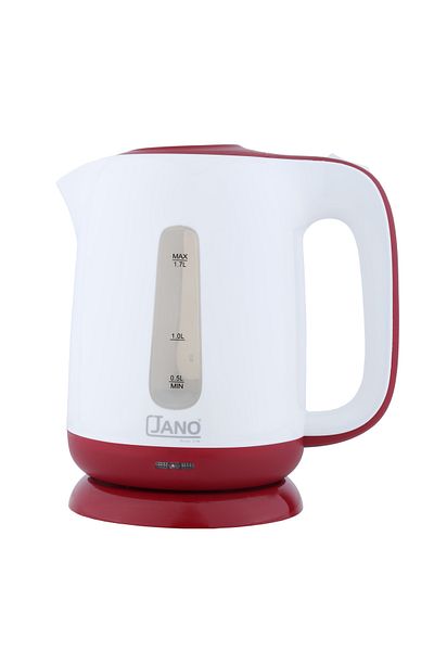 JANO Electric Cordless Kettle, 2200w, White/red