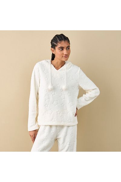 FAV Textured Hooded Top and Pyjama Set