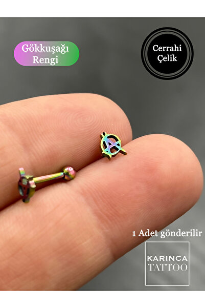 Karınca Piercing Anarşi Sons Of Anarchy Düz Çubuk Kulak Forward Helix Flat Conch Dudak Burun Daith Tragus Piercing