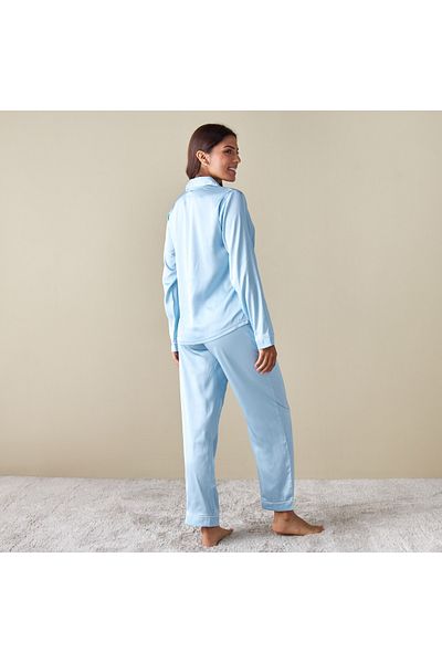 FAV Notch Collar Shirt and Pyjama Set