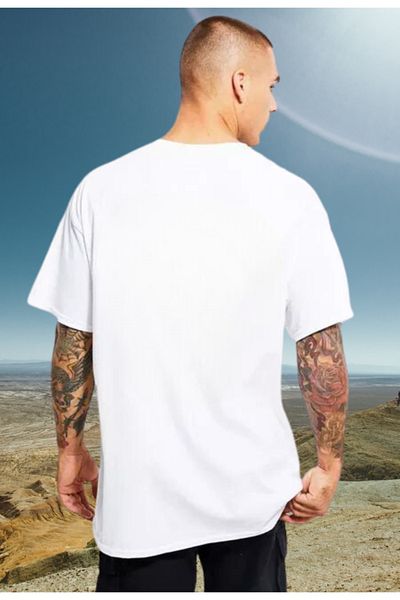 Guillermo Red Vertical Printed Oversize Cotton T-shirt