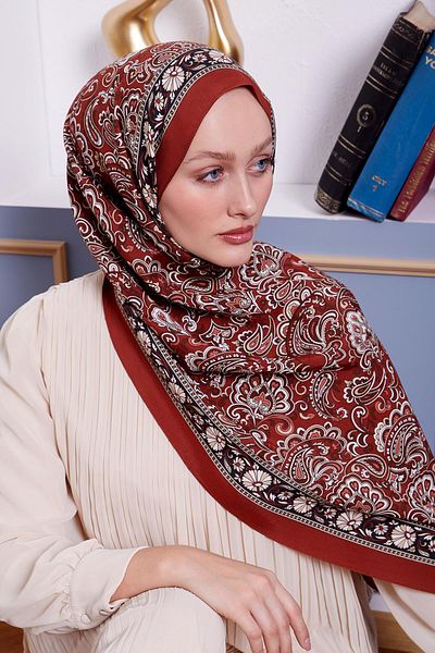Levidor Κανέλα Ethnic Floral Royal Σάλι