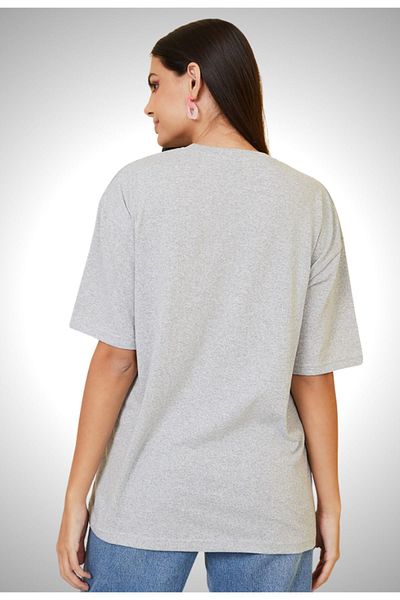 Frisson Heart Printed Oversize Cotton T-Shirt