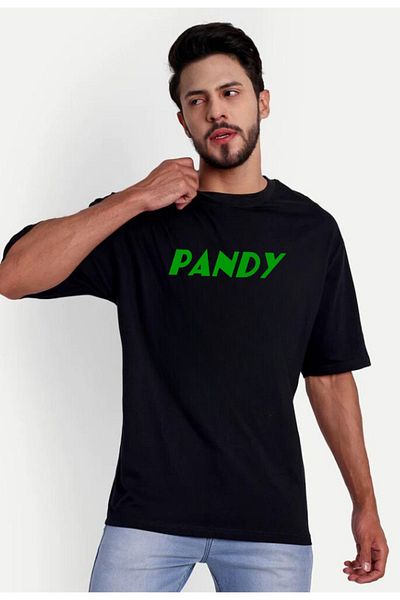 Frisson GREEN PANDY Printed Oversize Cotton T-shirt