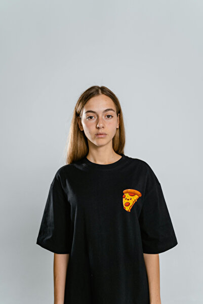 HOFFNUNG OVERSIZE T-shirt με στάμπα Oversize Πιεσμένη Λαιμόκοψη PIZZA