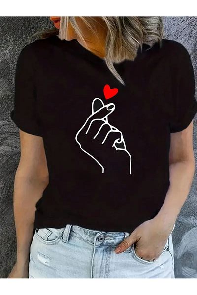 Frisson Unisex Hand Printed Crew Neck Oversize T-Shirt