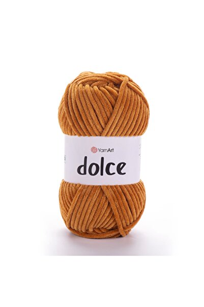 Yarnart Dolce 854 Μουσταρδί βελούδινο νήμα πλεξίματος χειροποίητο νήμα για μω...