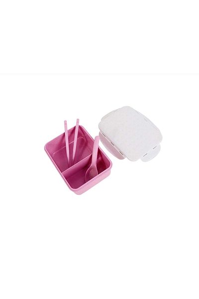 the midi Unique Biscuit Shaped Lunch Box 1000ml with Tableware - Distinctive Design For Kid - 2 Set