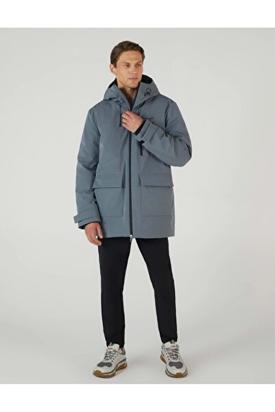 SKECHERS M Outerwear Coated Jacket S242049 Men's Casual Coat Gray